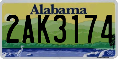 AL license plate 2AK3174