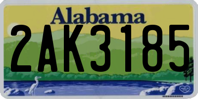 AL license plate 2AK3185