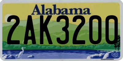 AL license plate 2AK3200