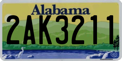 AL license plate 2AK3211