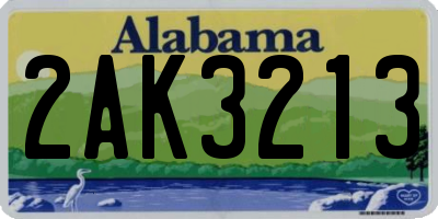 AL license plate 2AK3213