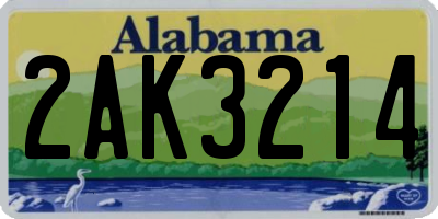 AL license plate 2AK3214