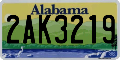 AL license plate 2AK3219
