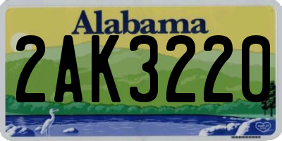 AL license plate 2AK3220