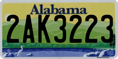 AL license plate 2AK3223