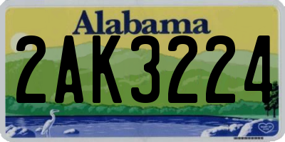 AL license plate 2AK3224