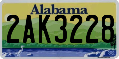 AL license plate 2AK3228