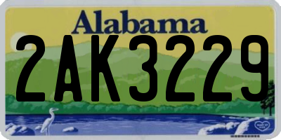 AL license plate 2AK3229