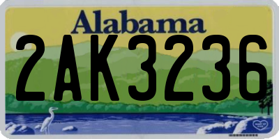 AL license plate 2AK3236