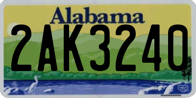 AL license plate 2AK3240