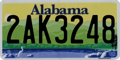 AL license plate 2AK3248