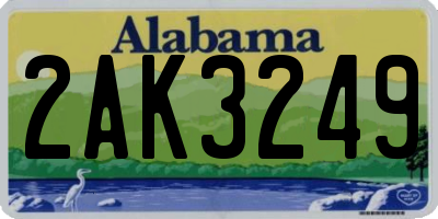 AL license plate 2AK3249