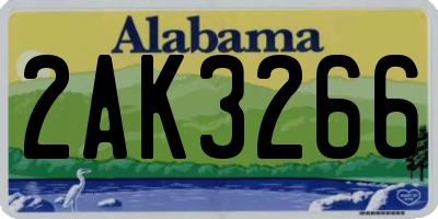 AL license plate 2AK3266