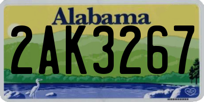AL license plate 2AK3267