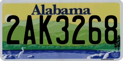 AL license plate 2AK3268