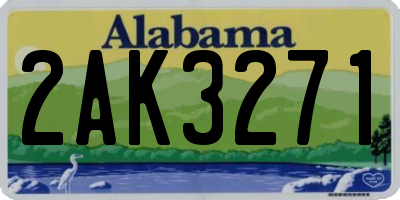 AL license plate 2AK3271
