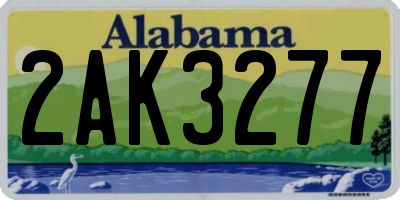 AL license plate 2AK3277