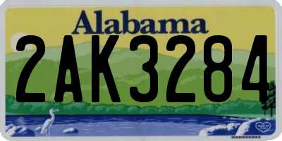 AL license plate 2AK3284