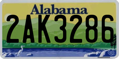 AL license plate 2AK3286