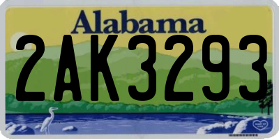 AL license plate 2AK3293