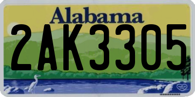 AL license plate 2AK3305