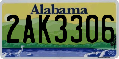 AL license plate 2AK3306