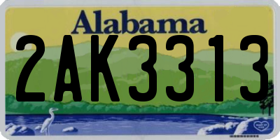AL license plate 2AK3313
