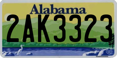 AL license plate 2AK3323