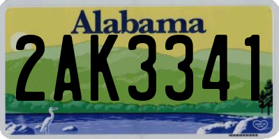 AL license plate 2AK3341