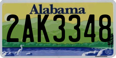 AL license plate 2AK3348