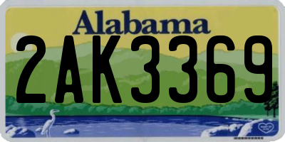 AL license plate 2AK3369