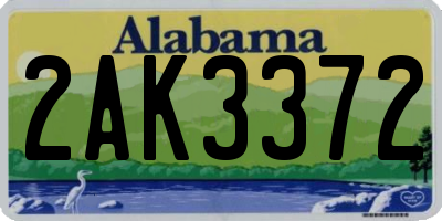 AL license plate 2AK3372