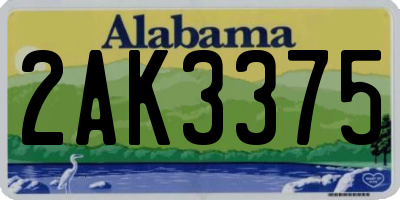 AL license plate 2AK3375