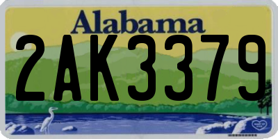 AL license plate 2AK3379