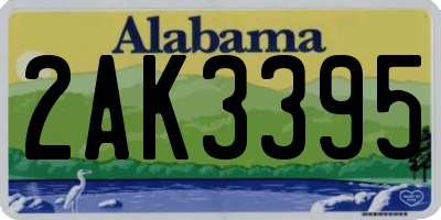 AL license plate 2AK3395