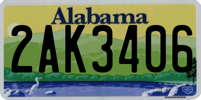 AL license plate 2AK3406