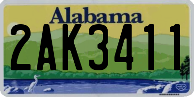 AL license plate 2AK3411