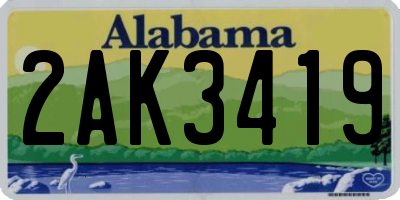 AL license plate 2AK3419
