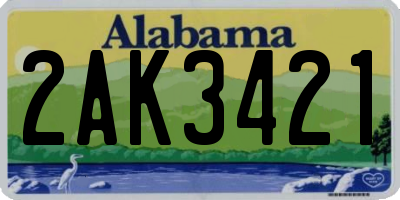 AL license plate 2AK3421