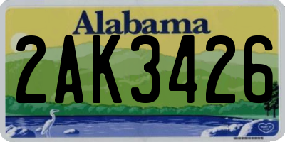 AL license plate 2AK3426