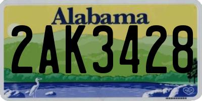 AL license plate 2AK3428