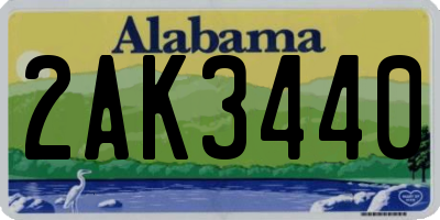 AL license plate 2AK3440