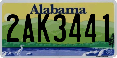 AL license plate 2AK3441