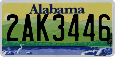 AL license plate 2AK3446