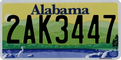AL license plate 2AK3447