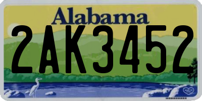 AL license plate 2AK3452