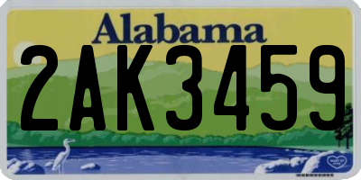 AL license plate 2AK3459