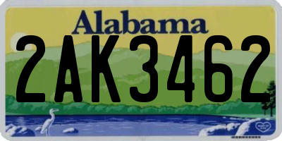 AL license plate 2AK3462