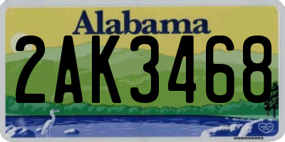 AL license plate 2AK3468