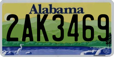 AL license plate 2AK3469